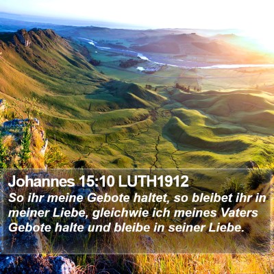 Johannes 15:10 LUTH1912 Bible Verse Image