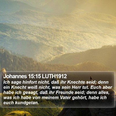 Johannes 15:15 LUTH1912 Bible Verse Image