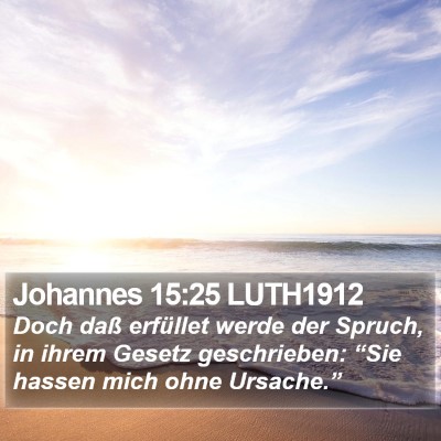 Johannes 15:25 LUTH1912 Bible Verse Image