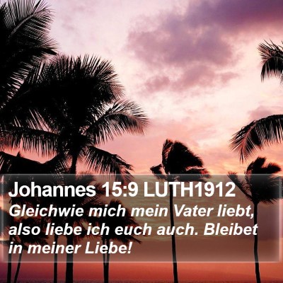 Johannes 15:9 LUTH1912 Bible Verse Image