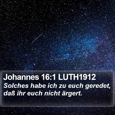 Johannes 16:1 LUTH1912 Bible Verse Image