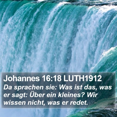 Johannes 16:18 LUTH1912 Bible Verse Image