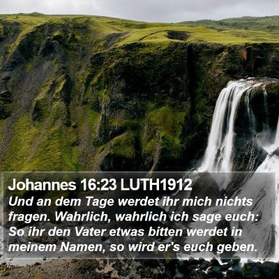Johannes 16:23 LUTH1912 Bible Verse Image