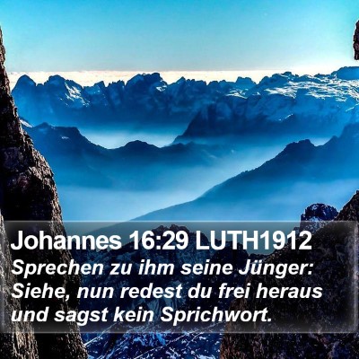 Johannes 16:29 LUTH1912 Bible Verse Image