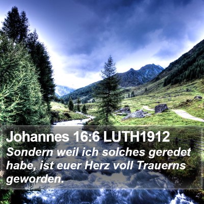 Johannes 16:6 LUTH1912 Bible Verse Image