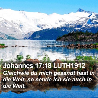 Johannes 17:18 LUTH1912 Bible Verse Image