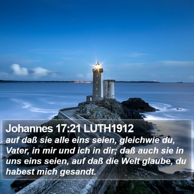 Johannes 17:21 LUTH1912 Bible Verse Image