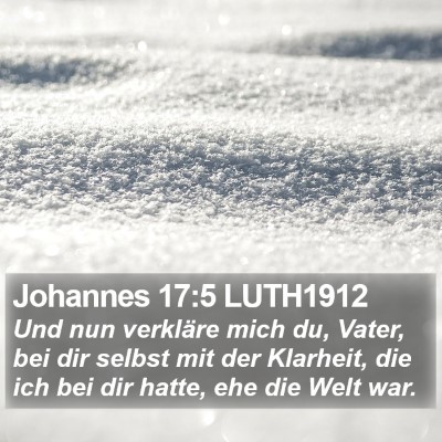 Johannes 17:5 LUTH1912 Bible Verse Image