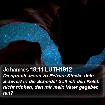 Johannes 18:11 LUTH1912 Bible Verse Image