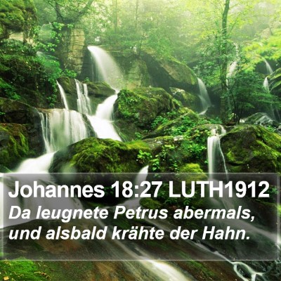 Johannes 18:27 LUTH1912 Bible Verse Image