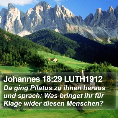 Johannes 18:29 LUTH1912 Bible Verse Image