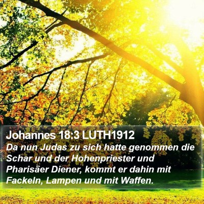 Johannes 18:3 LUTH1912 Bible Verse Image