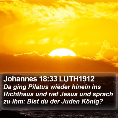 Johannes 18:33 LUTH1912 Bible Verse Image