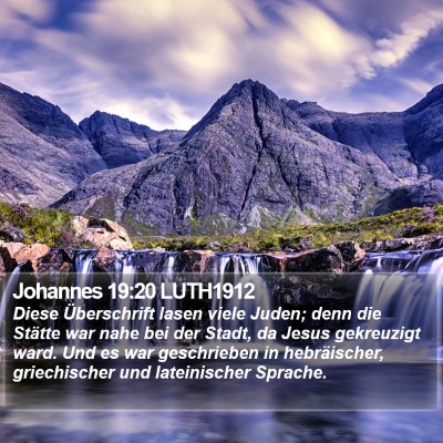 Johannes 19:20 LUTH1912 Bible Verse Image