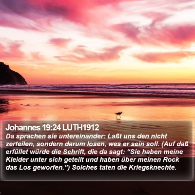 Johannes 19:24 LUTH1912 Bible Verse Image