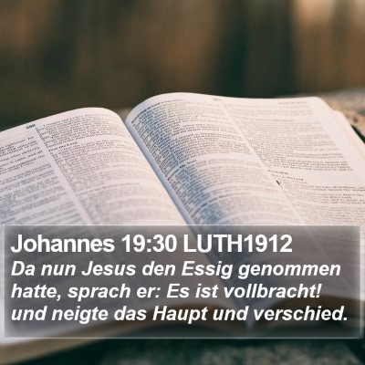 Johannes 19:30 LUTH1912 Bible Verse Image