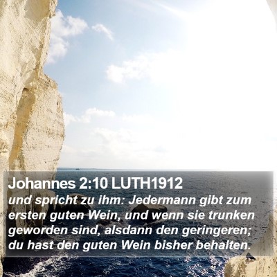 Johannes 2:10 LUTH1912 Bible Verse Image