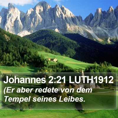 Johannes 2:21 LUTH1912 Bible Verse Image