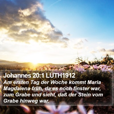 Johannes 20:1 LUTH1912 Bible Verse Image