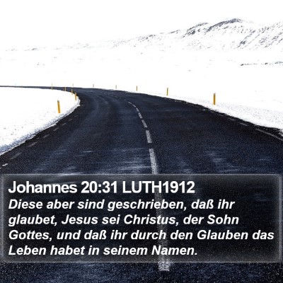 Johannes 20:31 LUTH1912 Bible Verse Image