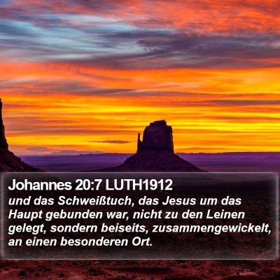 Johannes 20:7 LUTH1912 Bible Verse Image