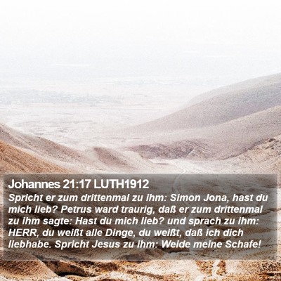 Johannes 21:17 LUTH1912 Bible Verse Image