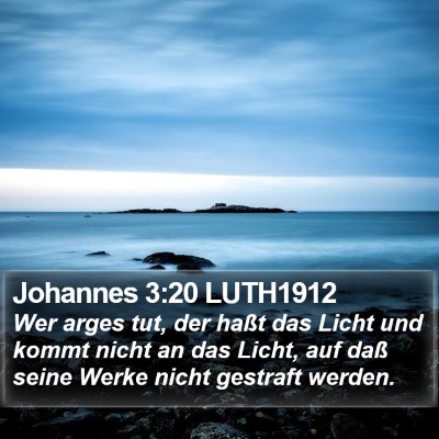 Johannes 3:20 LUTH1912 Bible Verse Image