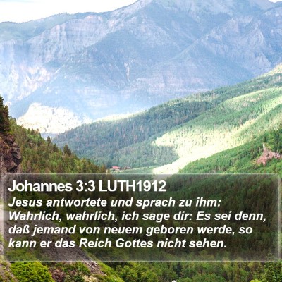 Johannes 3:3 LUTH1912 Bible Verse Image