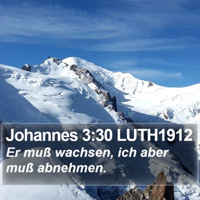 Johannes 3:30 LUTH1912 Bible Verse Image