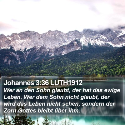 Johannes 3:36 LUTH1912 Bible Verse Image