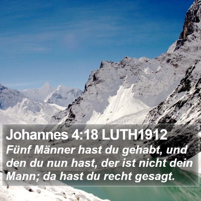 Johannes 4:18 LUTH1912 Bible Verse Image