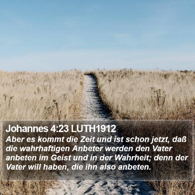 Johannes 4:23 LUTH1912 Bible Verse Image