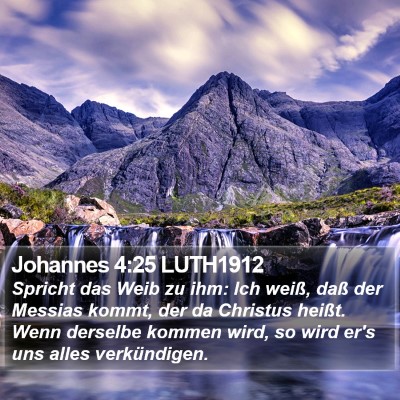 Johannes 4:25 LUTH1912 Bible Verse Image