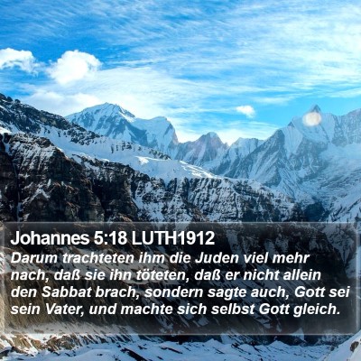 Johannes 5:18 LUTH1912 Bible Verse Image