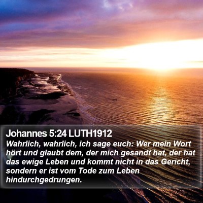 Johannes 5:24 LUTH1912 Bible Verse Image