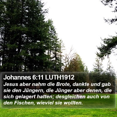 Johannes 6:11 LUTH1912 Bible Verse Image