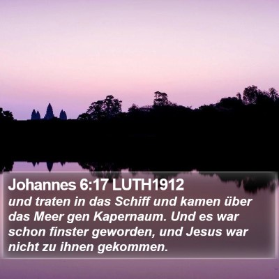 Johannes 6:17 LUTH1912 Bible Verse Image