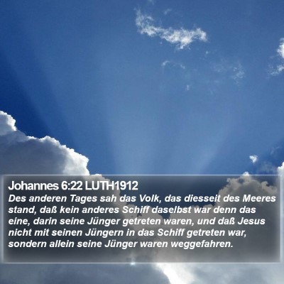 Johannes 6:22 LUTH1912 Bible Verse Image