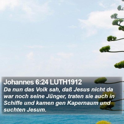 Johannes 6:24 LUTH1912 Bible Verse Image
