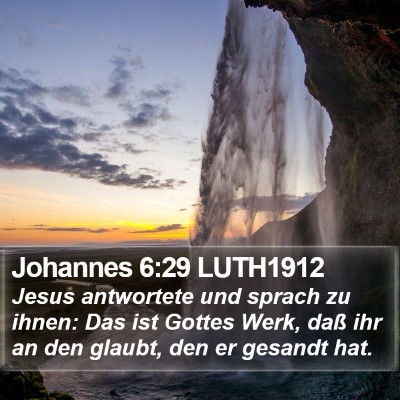 Johannes 6:29 LUTH1912 Bible Verse Image