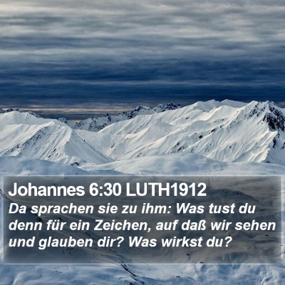 Johannes 6:30 LUTH1912 Bible Verse Image
