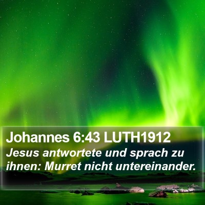 Johannes 6:43 LUTH1912 Bible Verse Image