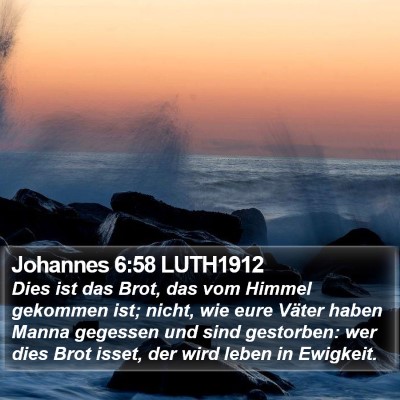 Johannes 6:58 LUTH1912 Bible Verse Image