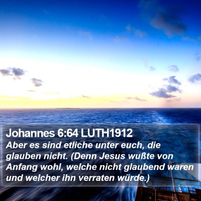 Johannes 6:64 LUTH1912 Bible Verse Image