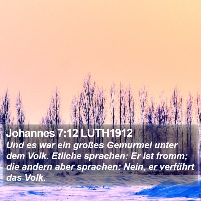 Johannes 7:12 LUTH1912 Bible Verse Image