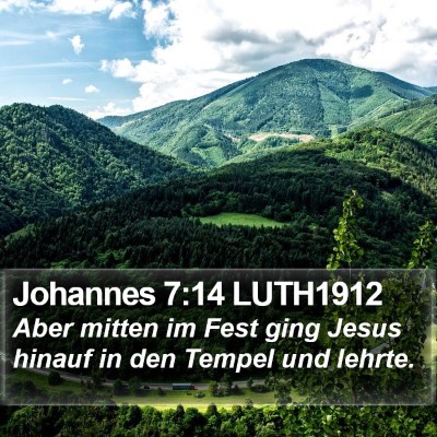 Johannes 7:14 LUTH1912 Bible Verse Image