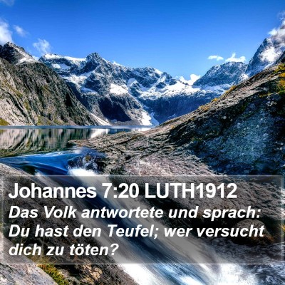 Johannes 7:20 LUTH1912 Bible Verse Image