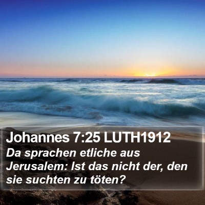 Johannes 7:25 LUTH1912 Bible Verse Image