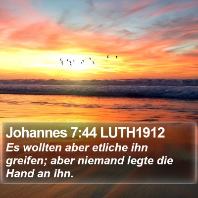 Johannes 7:44 LUTH1912 Bible Verse Image