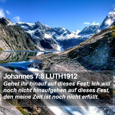 Johannes 7:8 LUTH1912 Bible Verse Image
